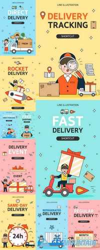 Delivery Line Illustration