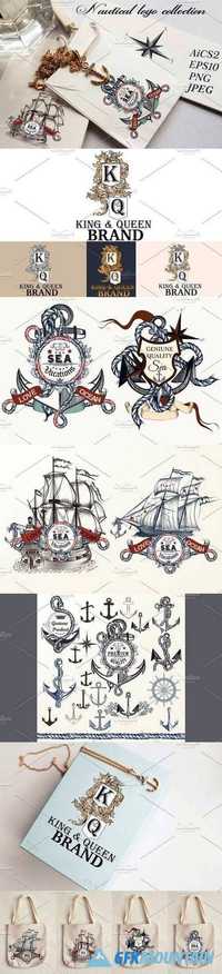 Nautical logotypes set 1327862