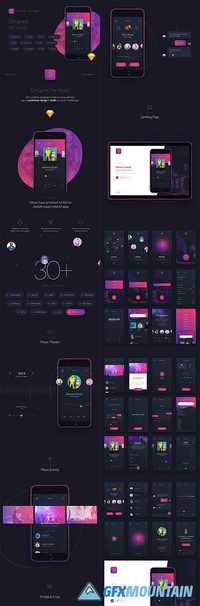 Music UI/UX Mobile App Kit -  1624699