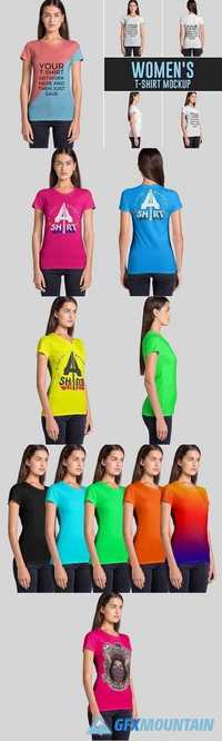 Women's T-shirt Mockup 1338361