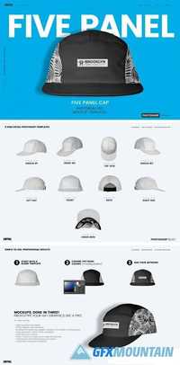 5 Panel Cap Photoshop Templates 1603995