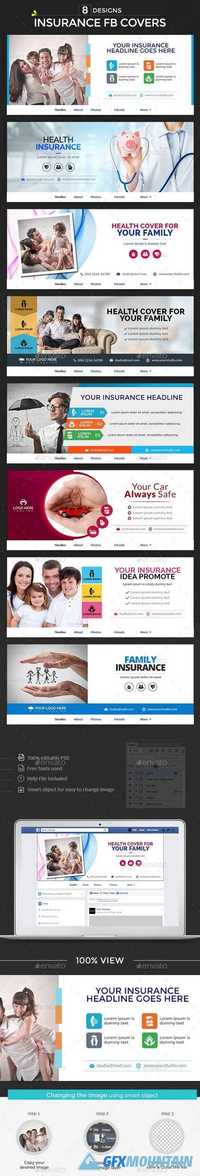 Insurance Facebook Covers - 8 Designs 20280115
