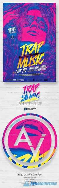Trap Music Flyer Template 13359548
