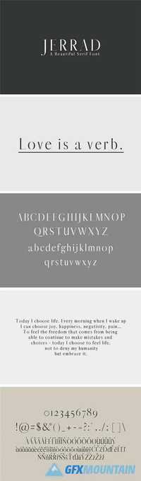 Jerrad Beautiful Serif Font Family 1678268