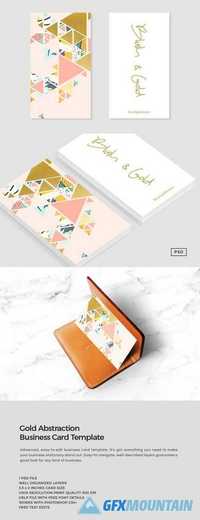 Gold Abstraction Business Card 1704731