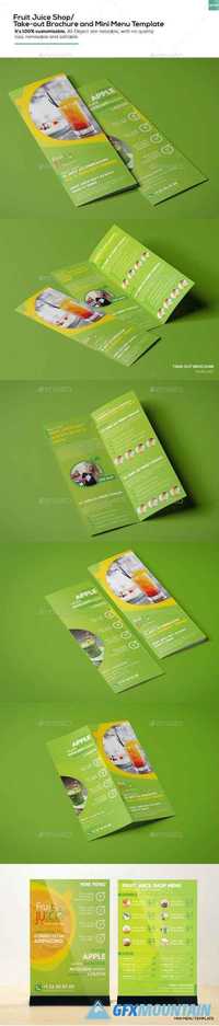Fruit Juice Shop/ Take-out Brochure and Mini Menu Template 16402367