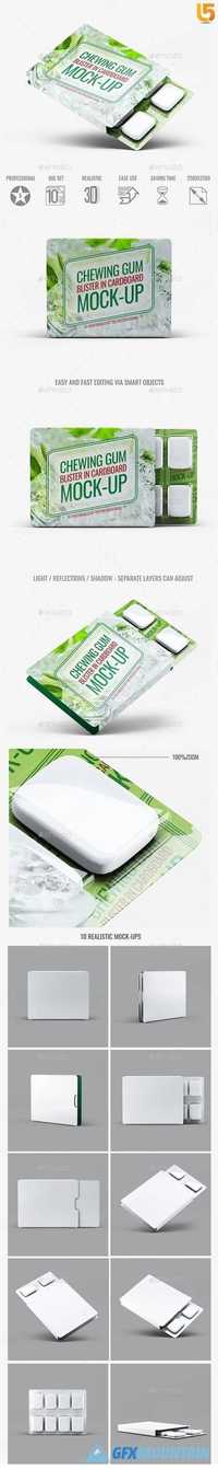 Chewing Gum Blister in Cardboard Mock-Up 20413007