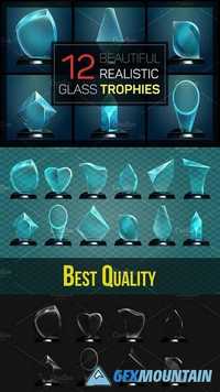 Glass trophies big set 1664302