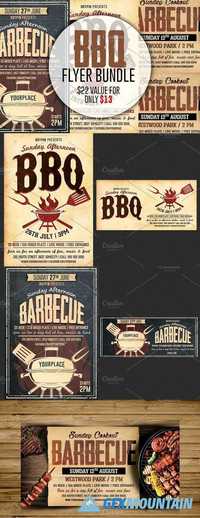 Barbecue-BBQ Flyer Template Bundle 1719963