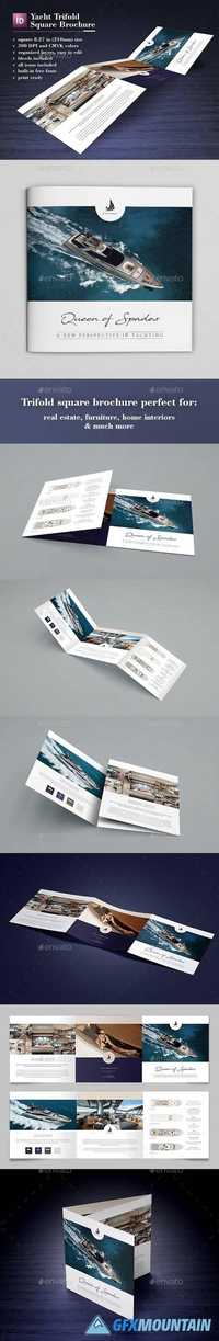 Yacht Trifold Square Brochure 20405848