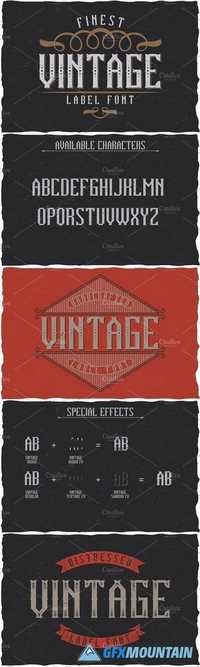 Vintage Classic Look Label Typeface 1664194