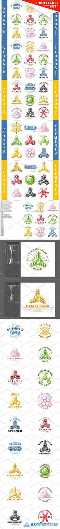 18 COLORED SPINNER LOGOS TEMPLATES 1663445