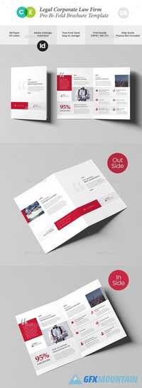 Legal Corporate Law Firm Business Bi-Fold Brochure V06 20446213