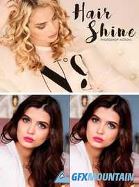 Hair Shine Photoshop Action 1724603
