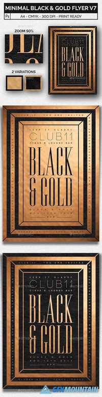 Minimal Black and Gold Flyer Template V7 20498374
