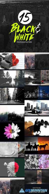 15 Black And White Photoshop Actions 20431872