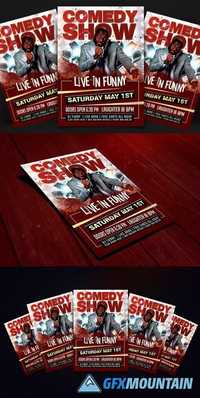 Live in Funny Comedy Show Flyer 1790543