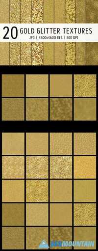 20 Gold Glitter Textures 1744050