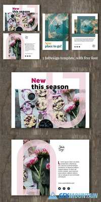 2 Postcard Template in InDesign 1682103
