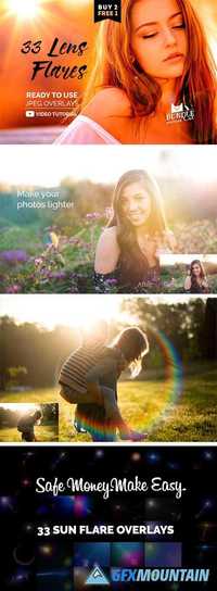 33 Lens Flare Photoshop Overlays 1723652