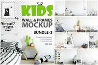 KIDS WALL & FRAMES Mockup Bundle - 3 1777813
