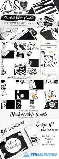 Black and White Bundle of 24 images 1815919