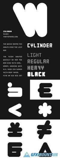 Cylinder Black Display Font 1781369