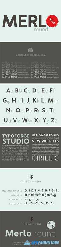 Merlo Neue Round Font Family