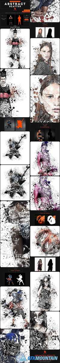 Abstract Scatter Photoshop Action 20608295
