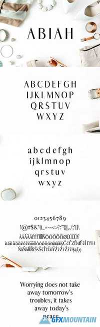 Abiah Sans Serif Typeface 1791303