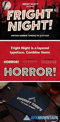 Fright Night! A Vintage Horror Font 1859194