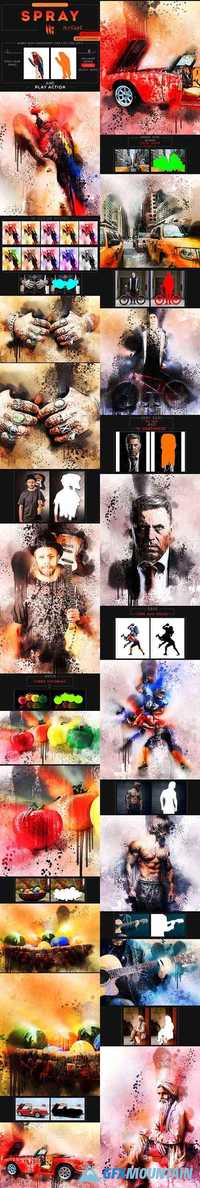 SPRAY ARTIST PHOTOSHOP ACTION - 20802392