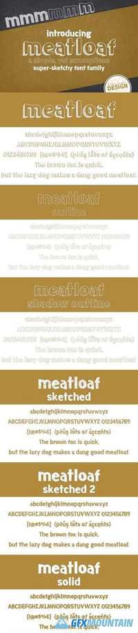 Meatloaf Font Family 1359640