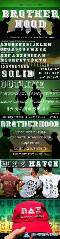 Brotherhood Greek Font Set 1953832