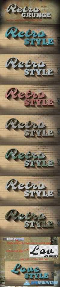 3D Retro Grunge Styles 20888456