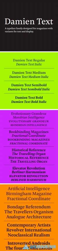 Damien Text Font Family