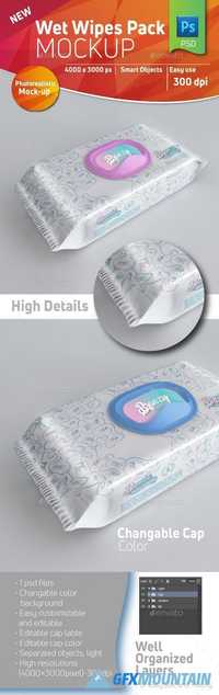 Baby Wet Wipes Pack Mockup With Plastic Cap 20860151