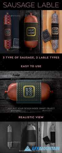Sausage Label Mock Up | Realistic | 3 Type of Sausage 20915690