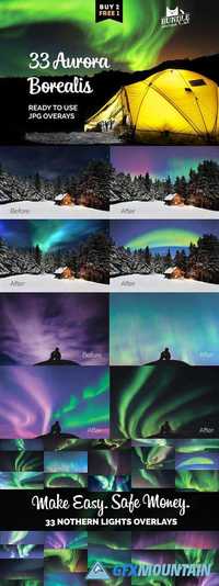 33 Аurora Borealis Photo Overlays 1843630