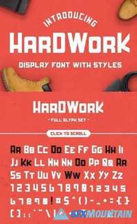 HardWork - Display Font With Styles 1416670