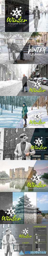 6 Winter Photoshop Action 2054937