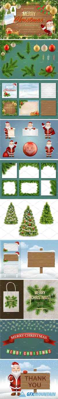 SET FOR MERRY CHRISTMAS CARDS - 2028324