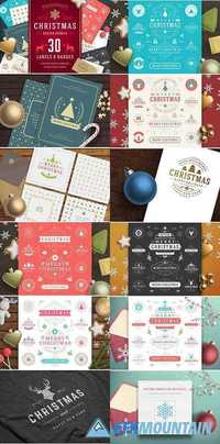 CHRISTMAS 30 LABELS AND BADGES 1920717