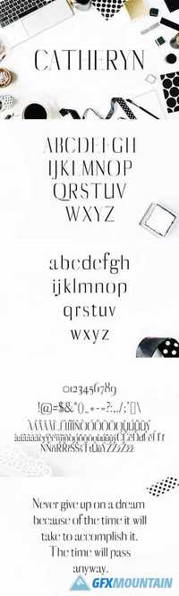 Catheryn Serif 4 Font Family Pack  1825855