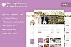 Marriage Bureau PSD Website Template   2165735