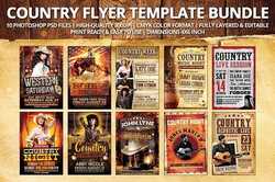 COUNTRY FLYER TEMPLATE BUNDLE 1926936