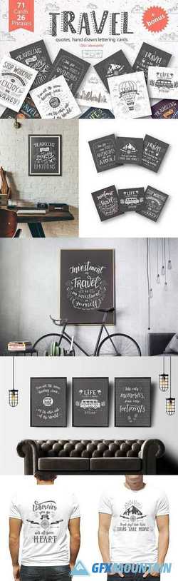 Travel hand drawn lettering, cards 2048967