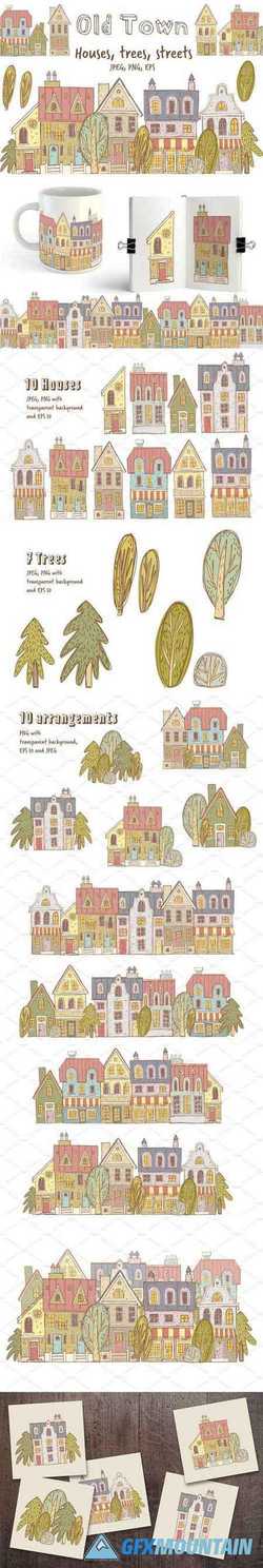 OLD TOWN BUILDINGS AND STREETS - 2200300