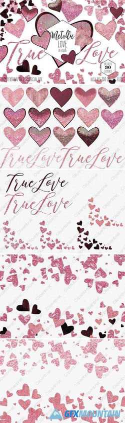PINK & BURGUNDY HEARTS LOVE GRAPHICS 2167361