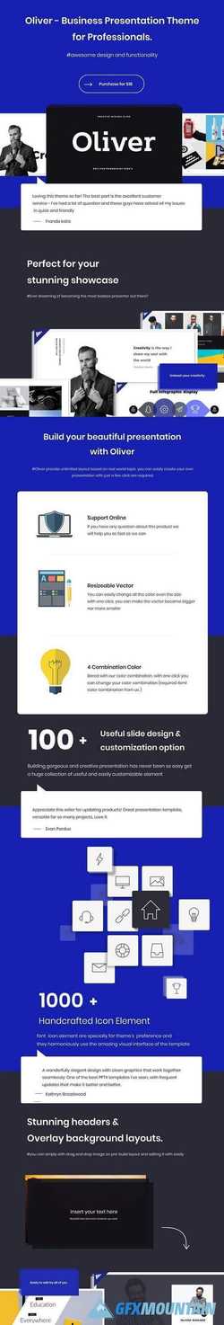 Oliver Business Powerpoint template 2217699